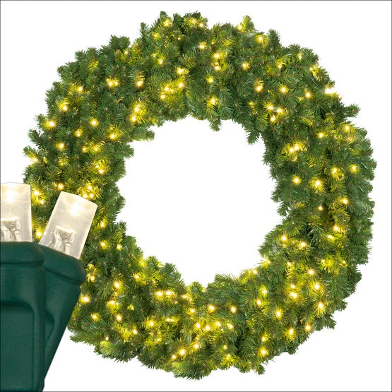 48" Sequoia Fir Wreath With 200 LED Lights - Warm White (Not included in Flat Rate Shipping)