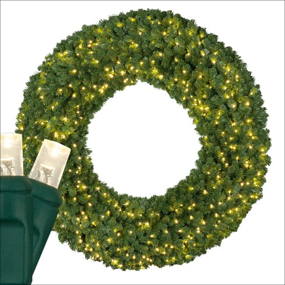 60" Sequoia Fir Wreath With 400 LED Lights - Warm White (Not included in Flat Rate Shipping)