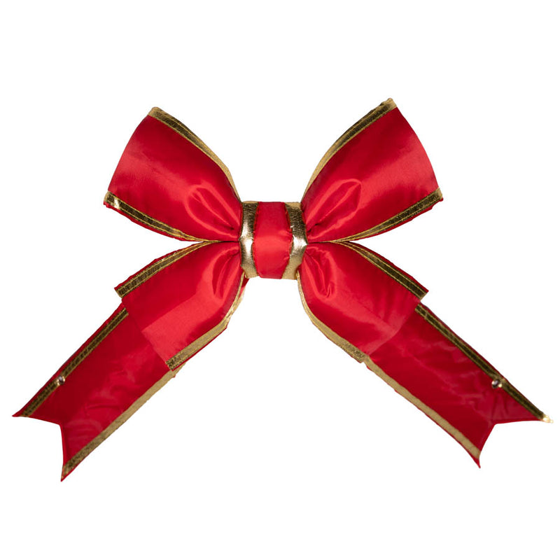 15'' Red & Gold Nylon Bow