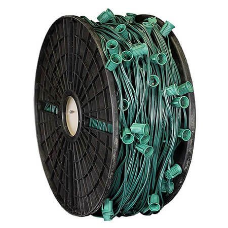 C7 1000' 30" Spacing Green Socket Wire Spool