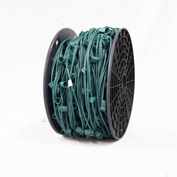 C9 1000' 24" Spacing Green Socket Wire  Spool