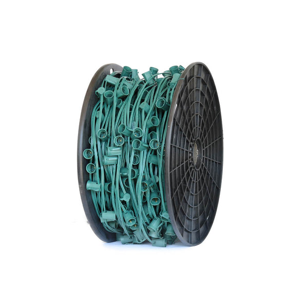 C9 Green Wire Socket 500' Spool 12″ Spacing